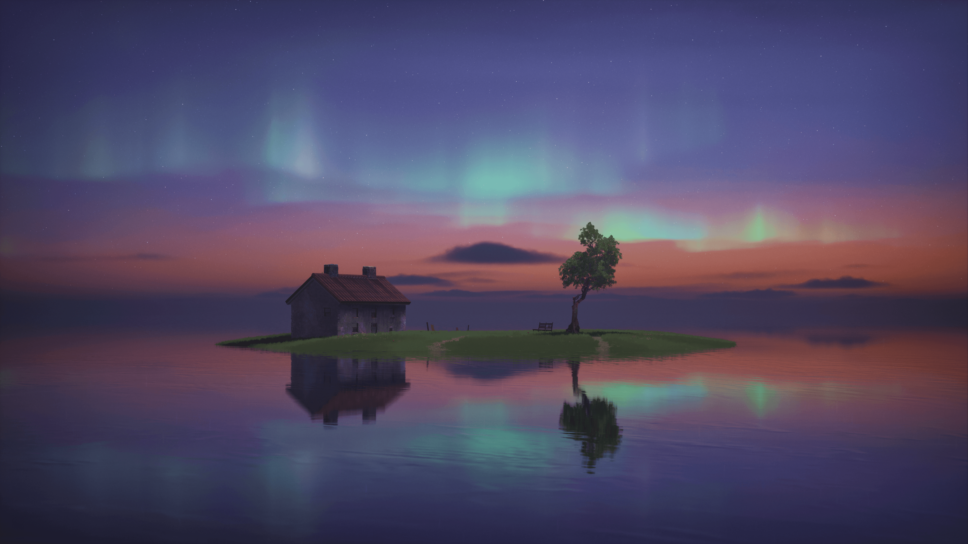 Island Sunset Wallpaper