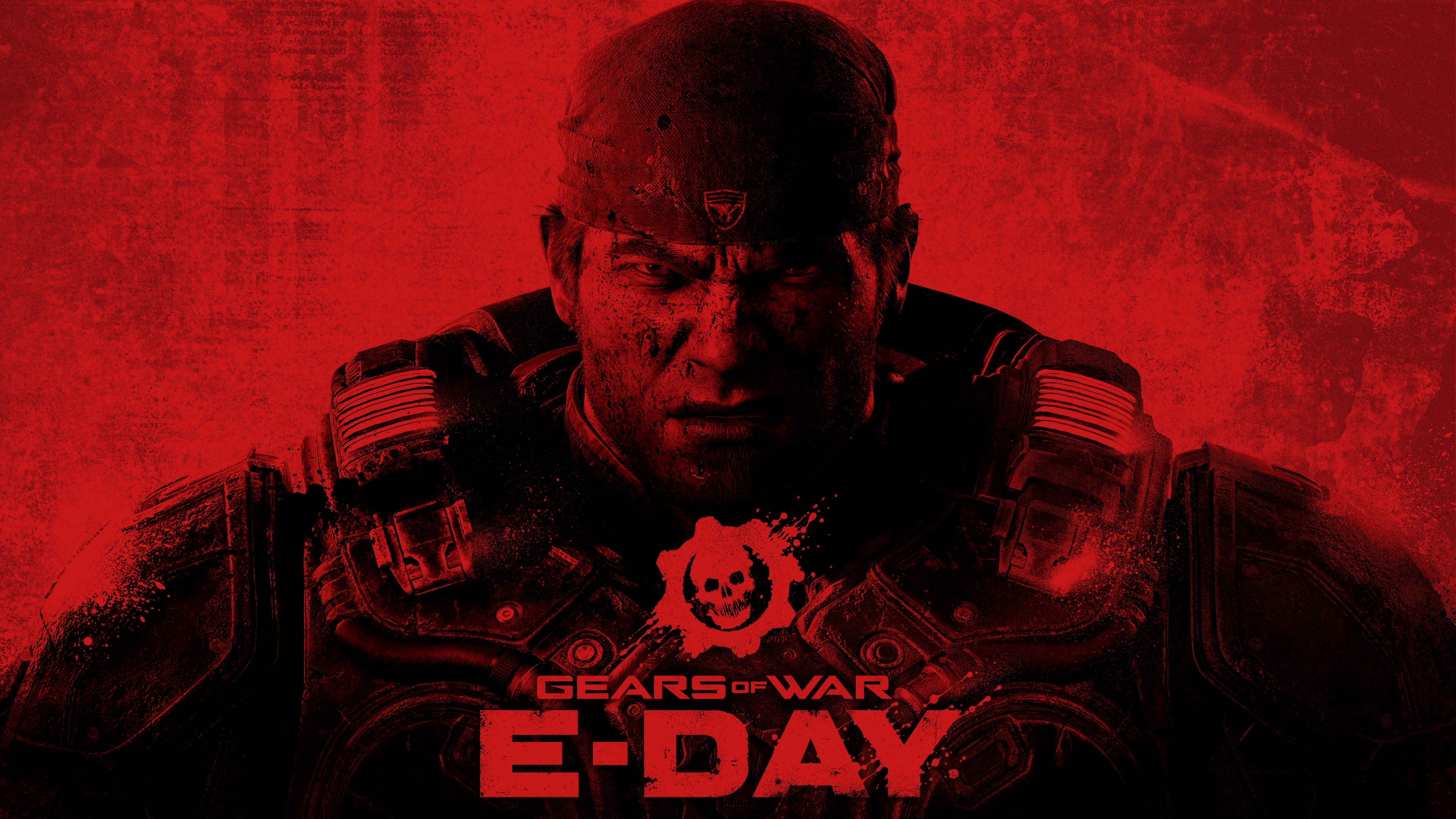 Marcus Fenix Red background Wallpaper