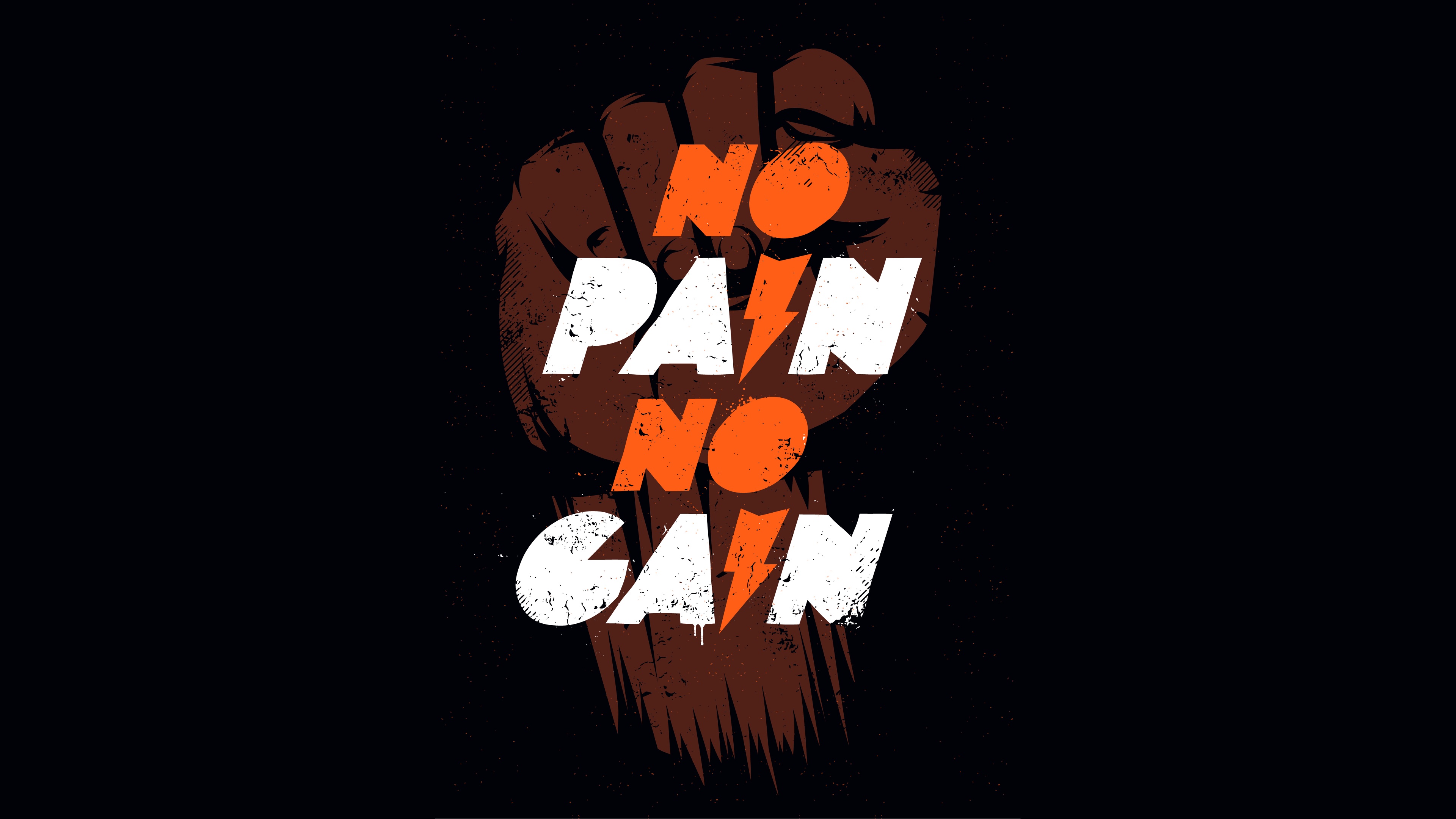 No pain No gain 8K Wallpaper