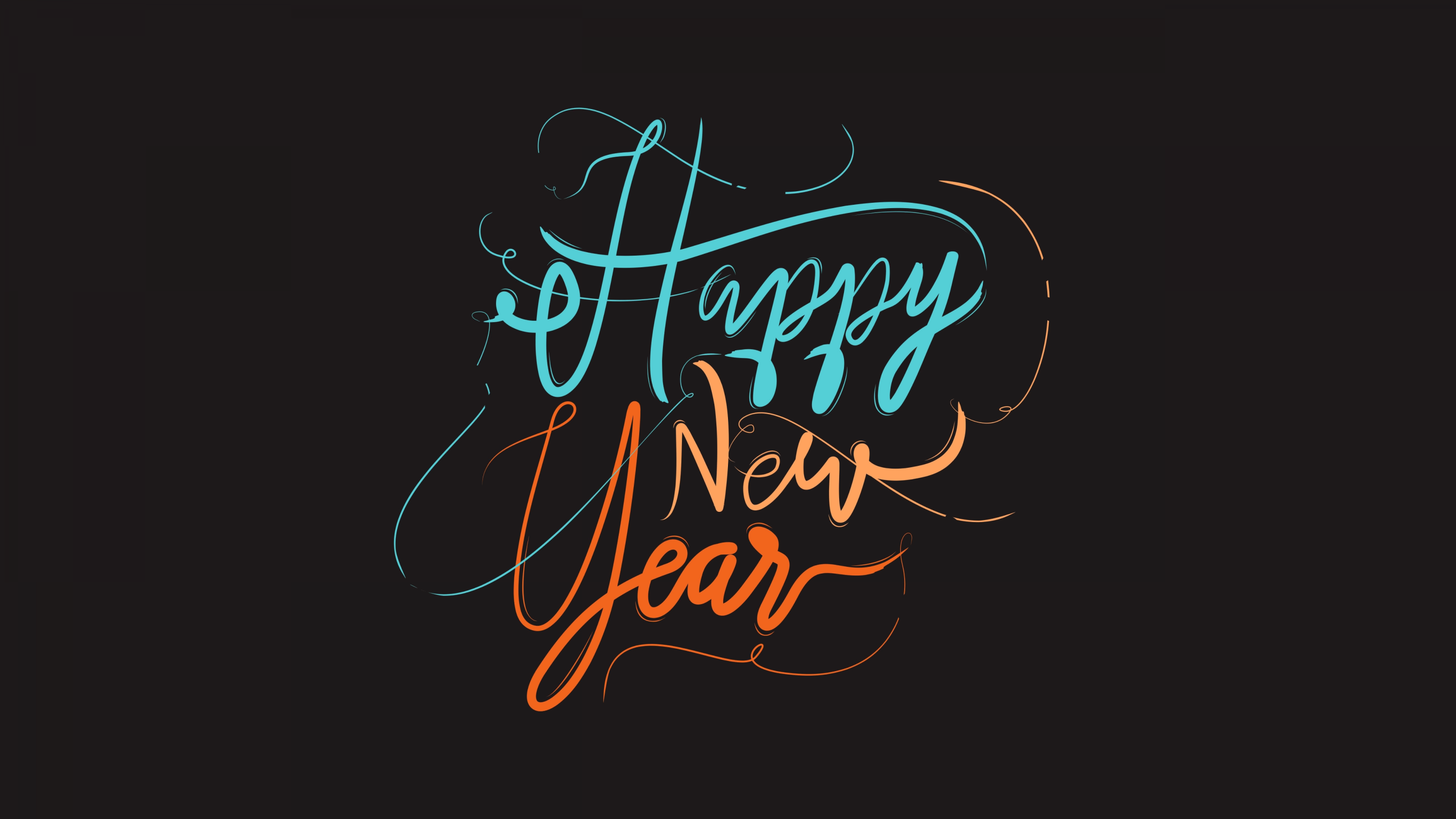 Happy New Year Text Wallpaper