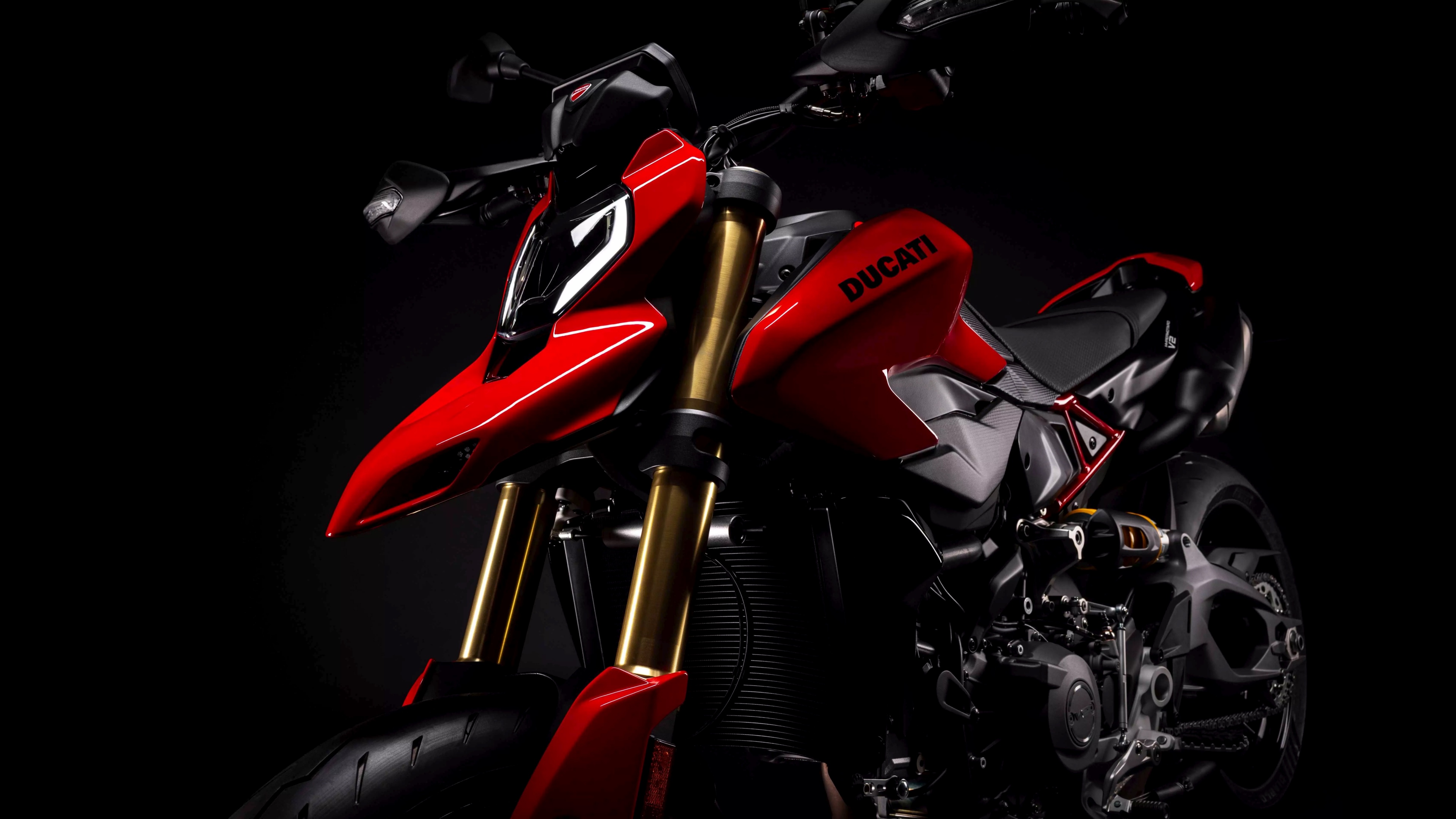Ducati Hypermotard V2 Dark background Wallpaper