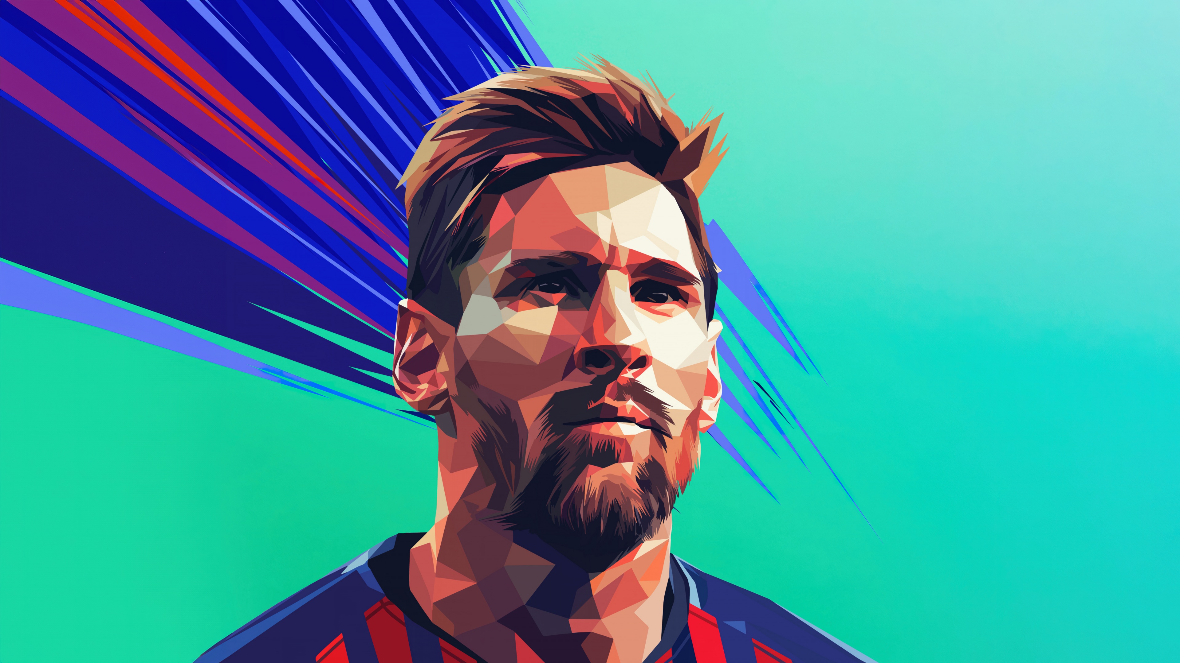 Lionel Messi Low poly Wallpaper