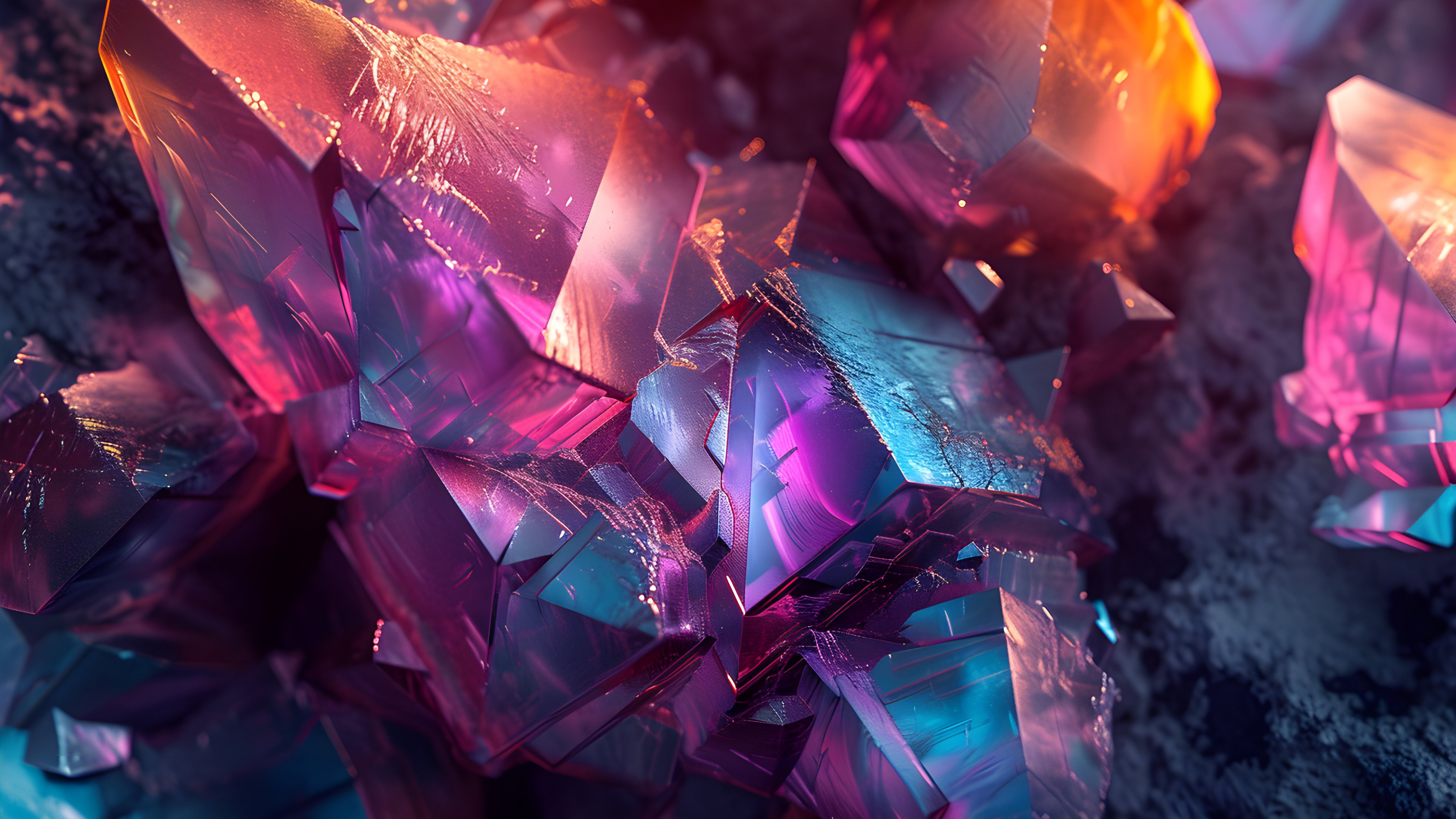 Colorful Crystals Wallpaper