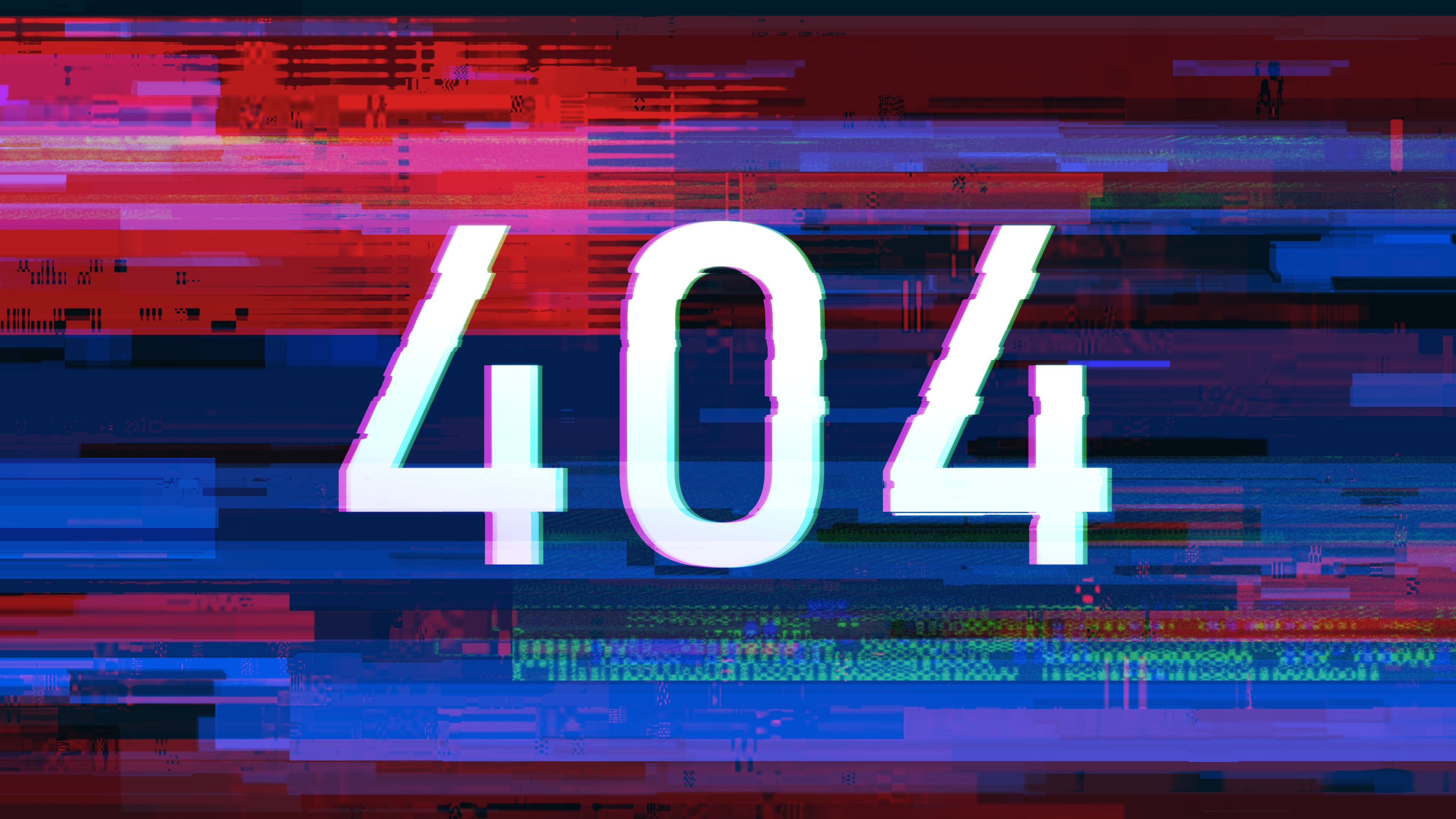 404 Error Glitch art Wallpaper