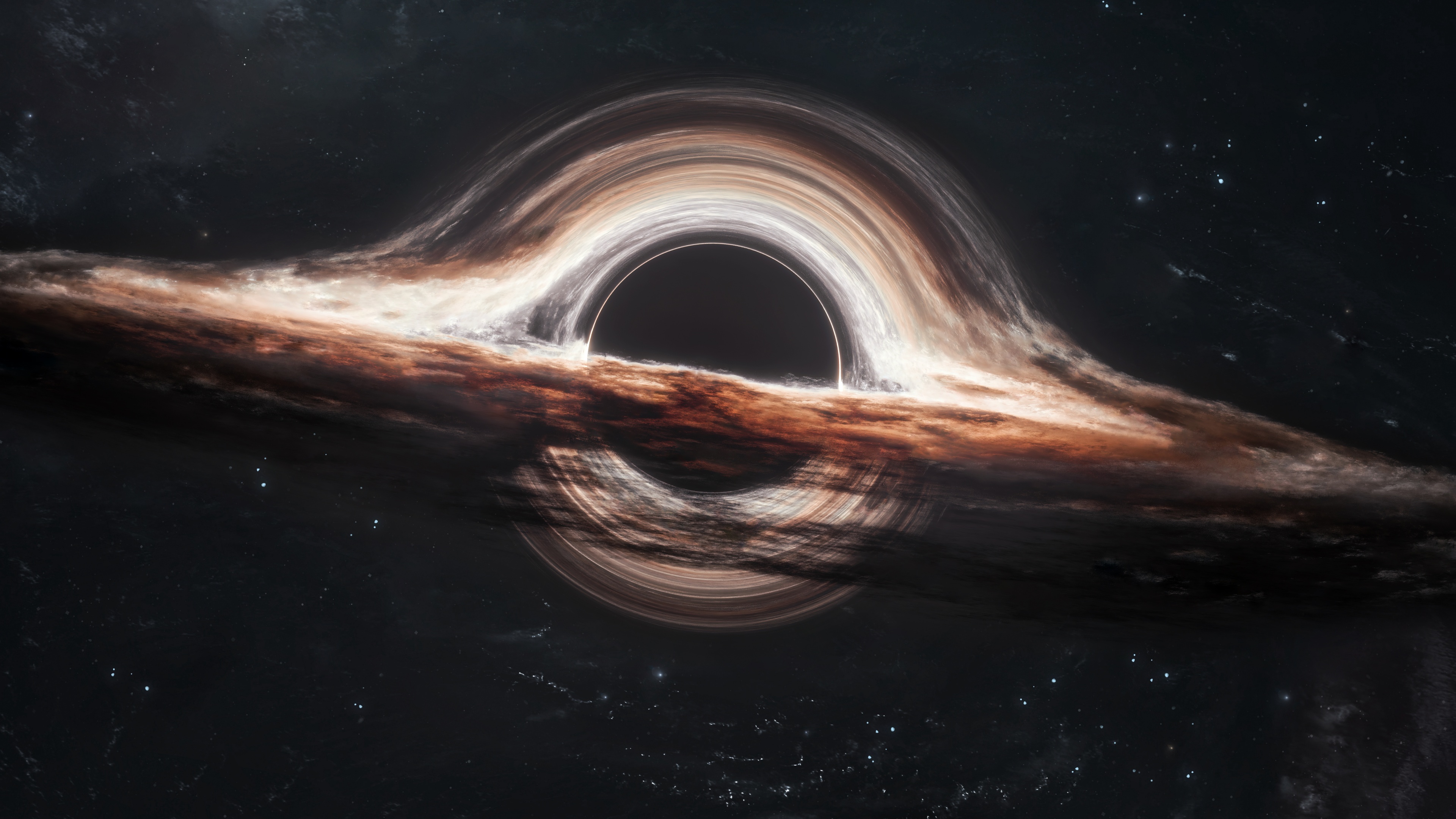 Gargantua black hole Wormhole Wallpaper