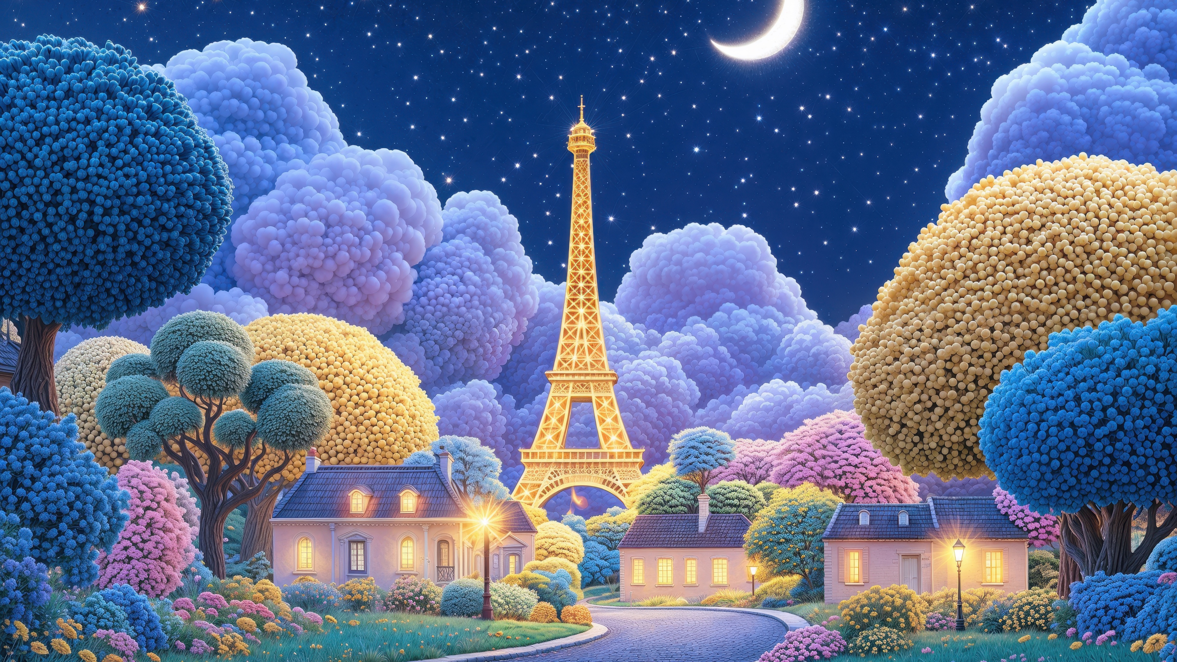 Eiffel Tower Dreamy Wallpaper