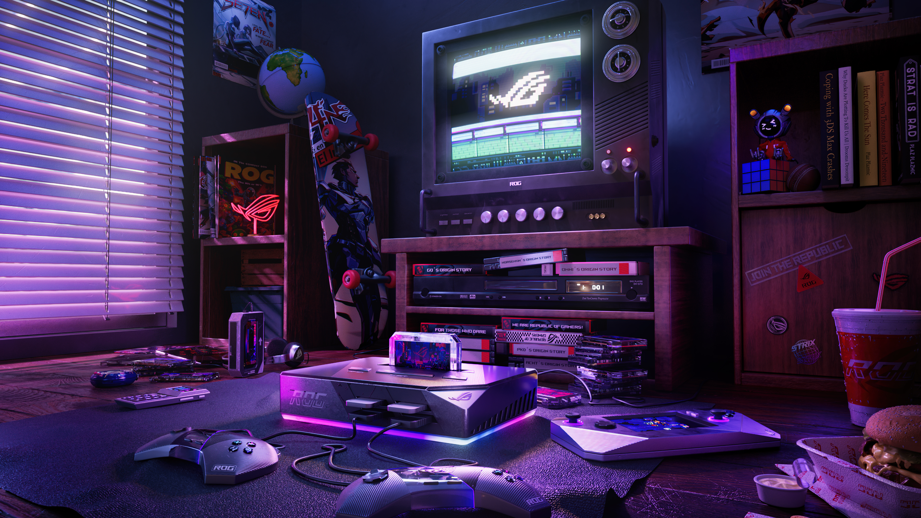 Retro Gaming room Wallpaper