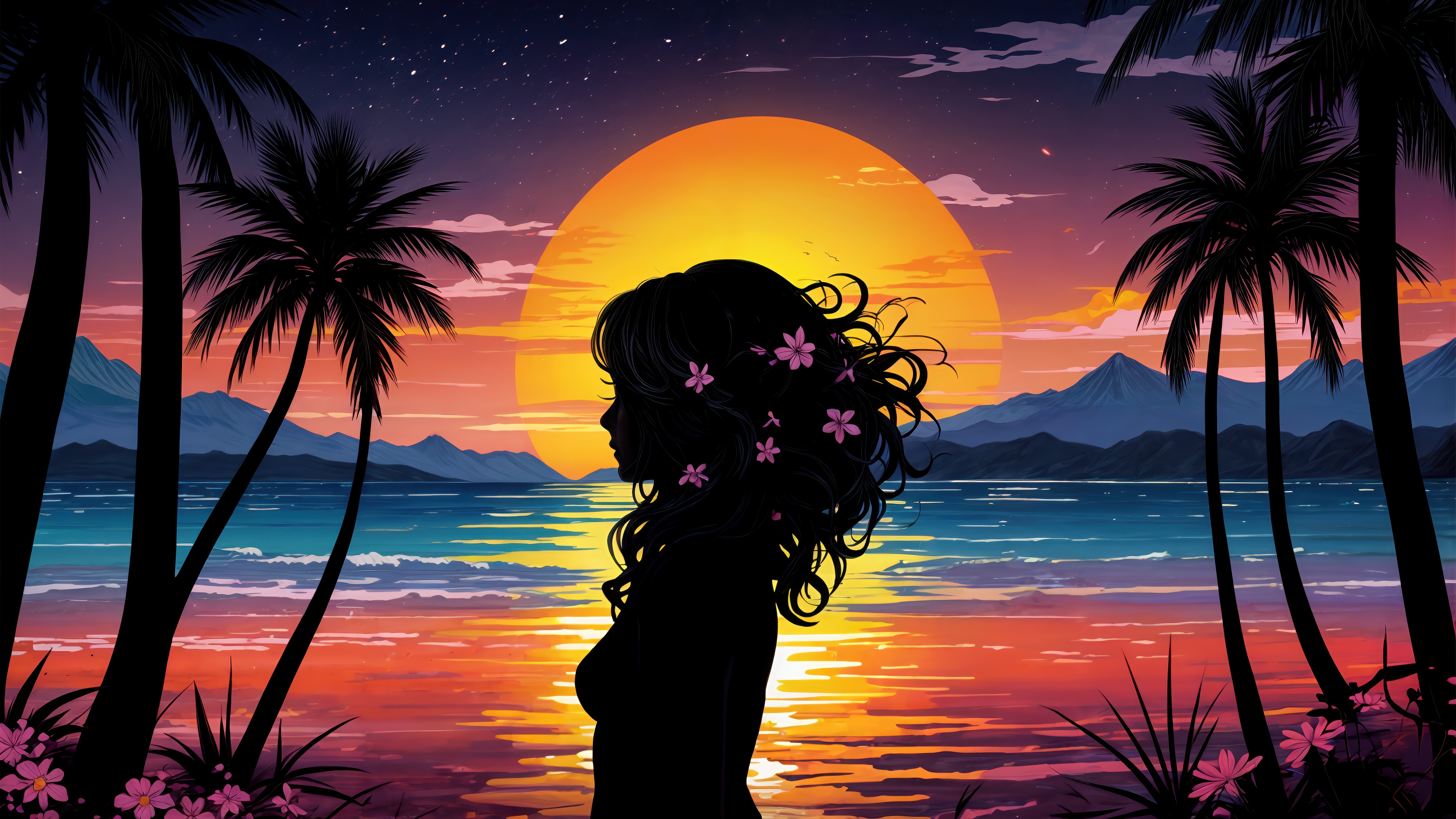 Woman Silhouette Wallpaper