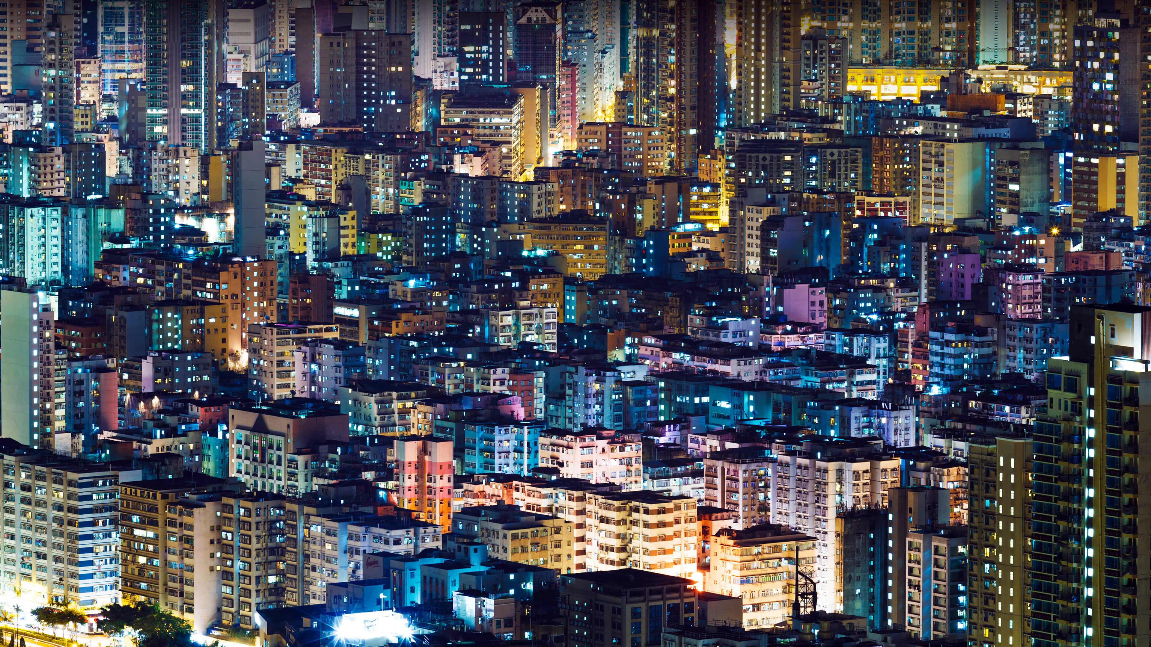 Illuminated Cityscape Wallpaper