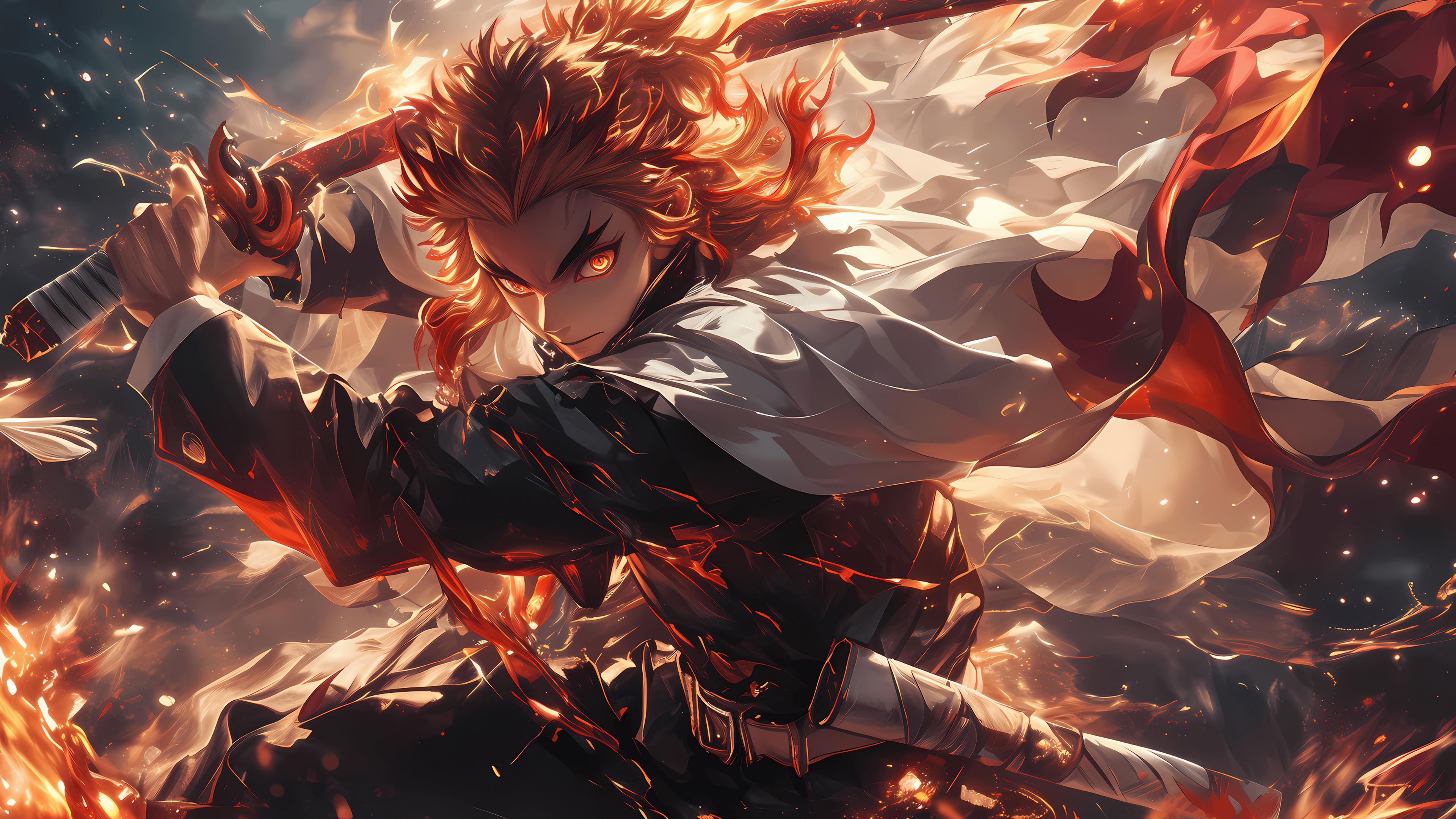 Demon Slayer: Kimetsu no Yaiba Kyojuro Rengoku Wallpaper