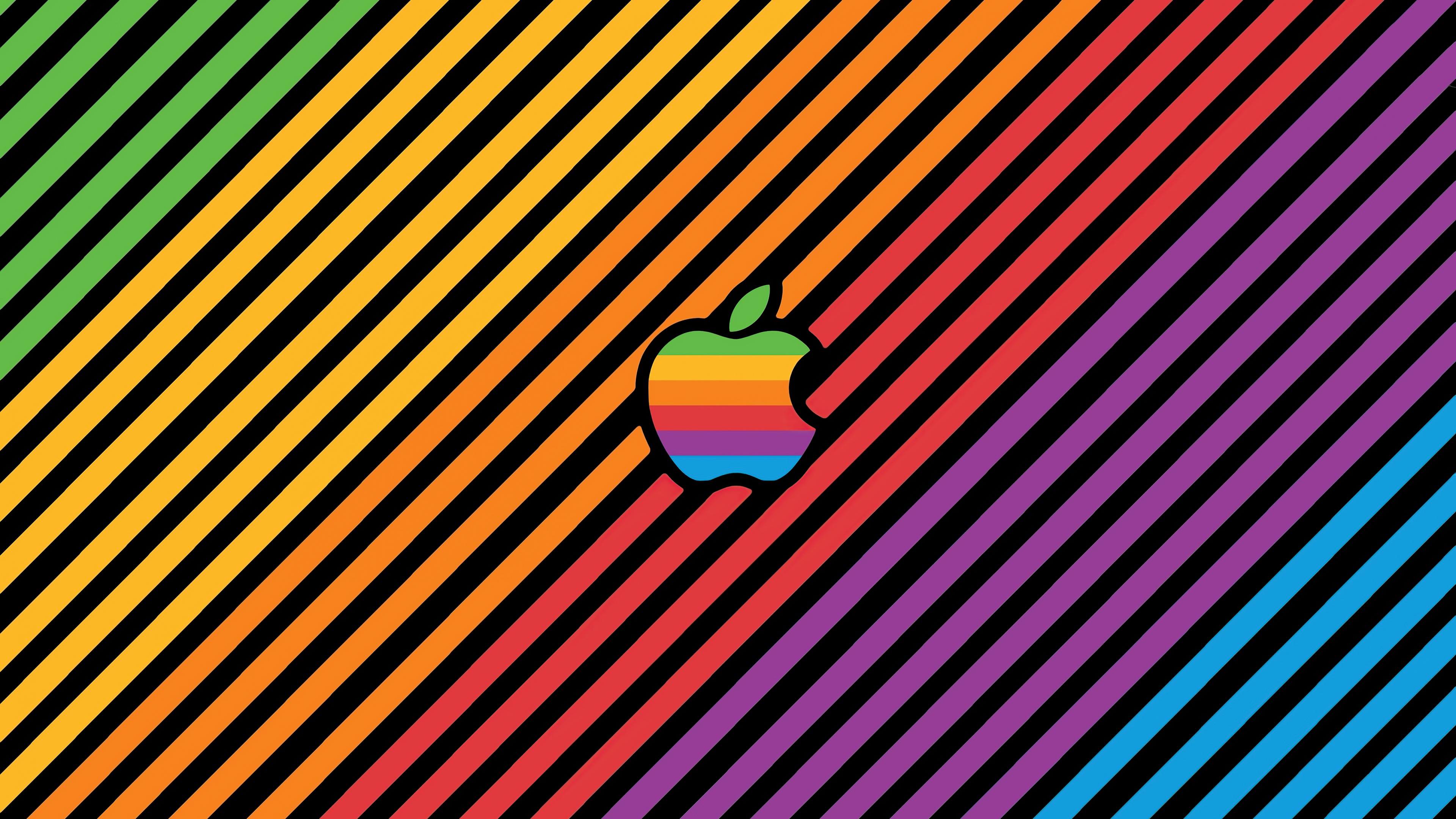 Apple logo Stripes Wallpaper
