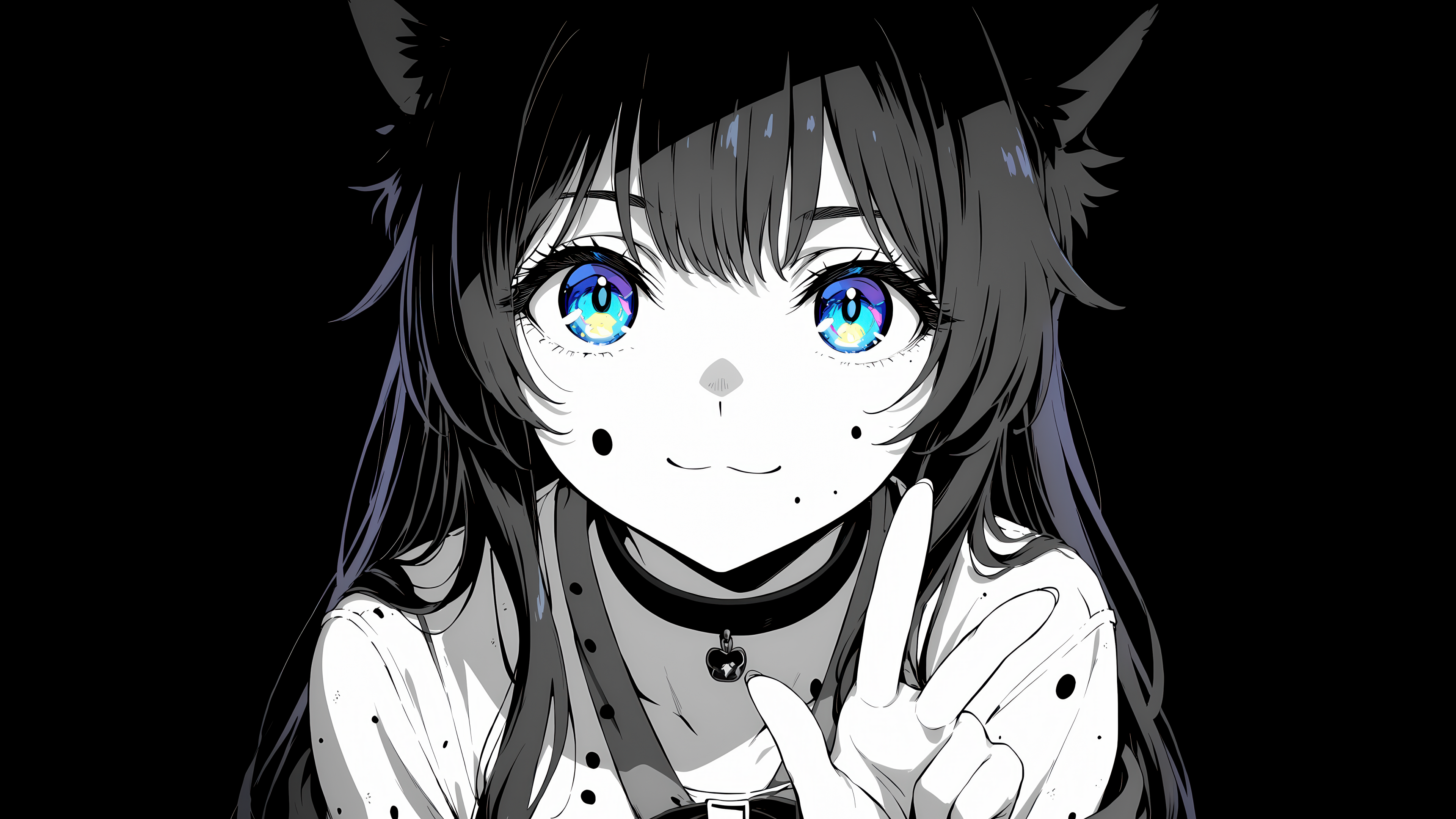 Kawaii Cat girl Wallpaper
