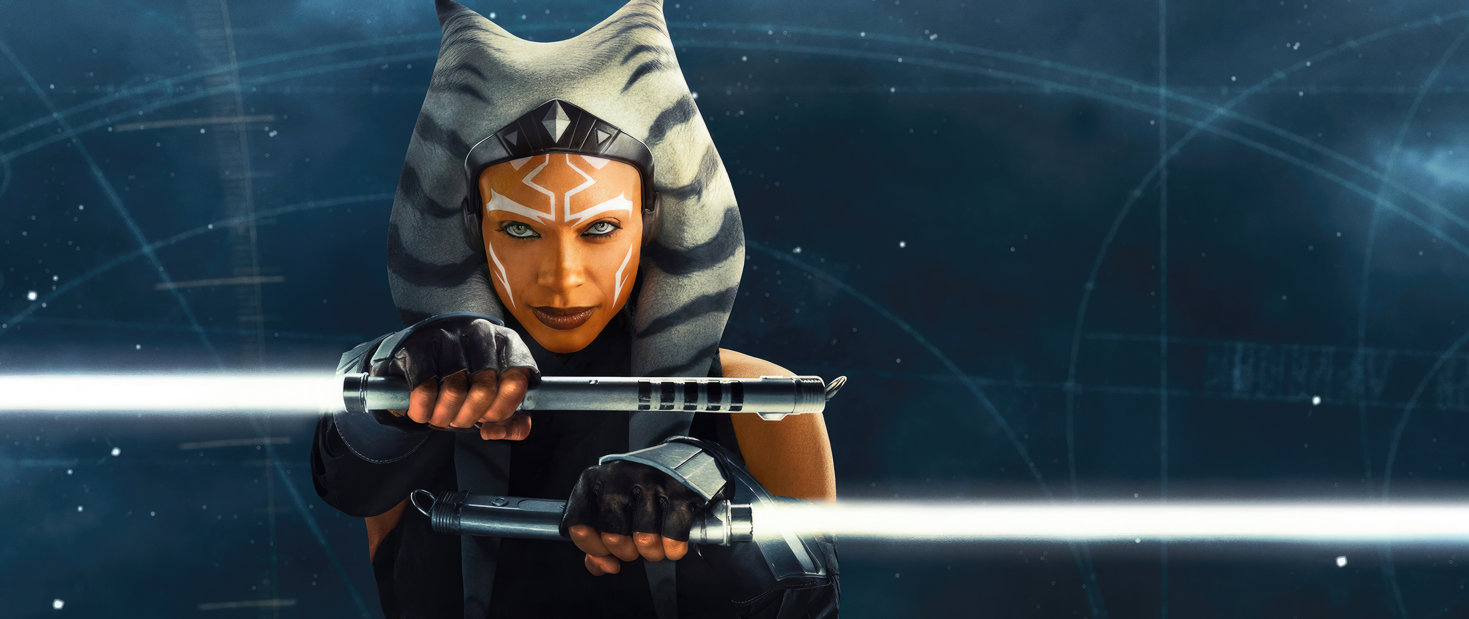 Rosario Dawson as Ahsoka Tano Ultrawide Wallpaper