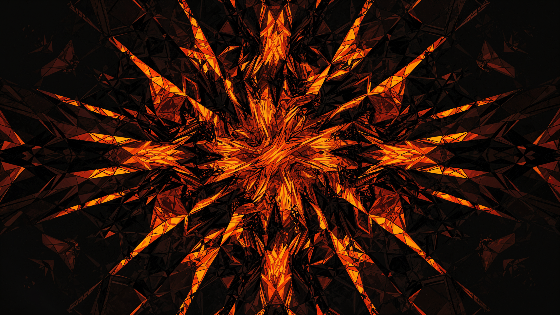 Molten Fury Mandala — 4K Ultra HD Wallpaper by bytecodeminer
