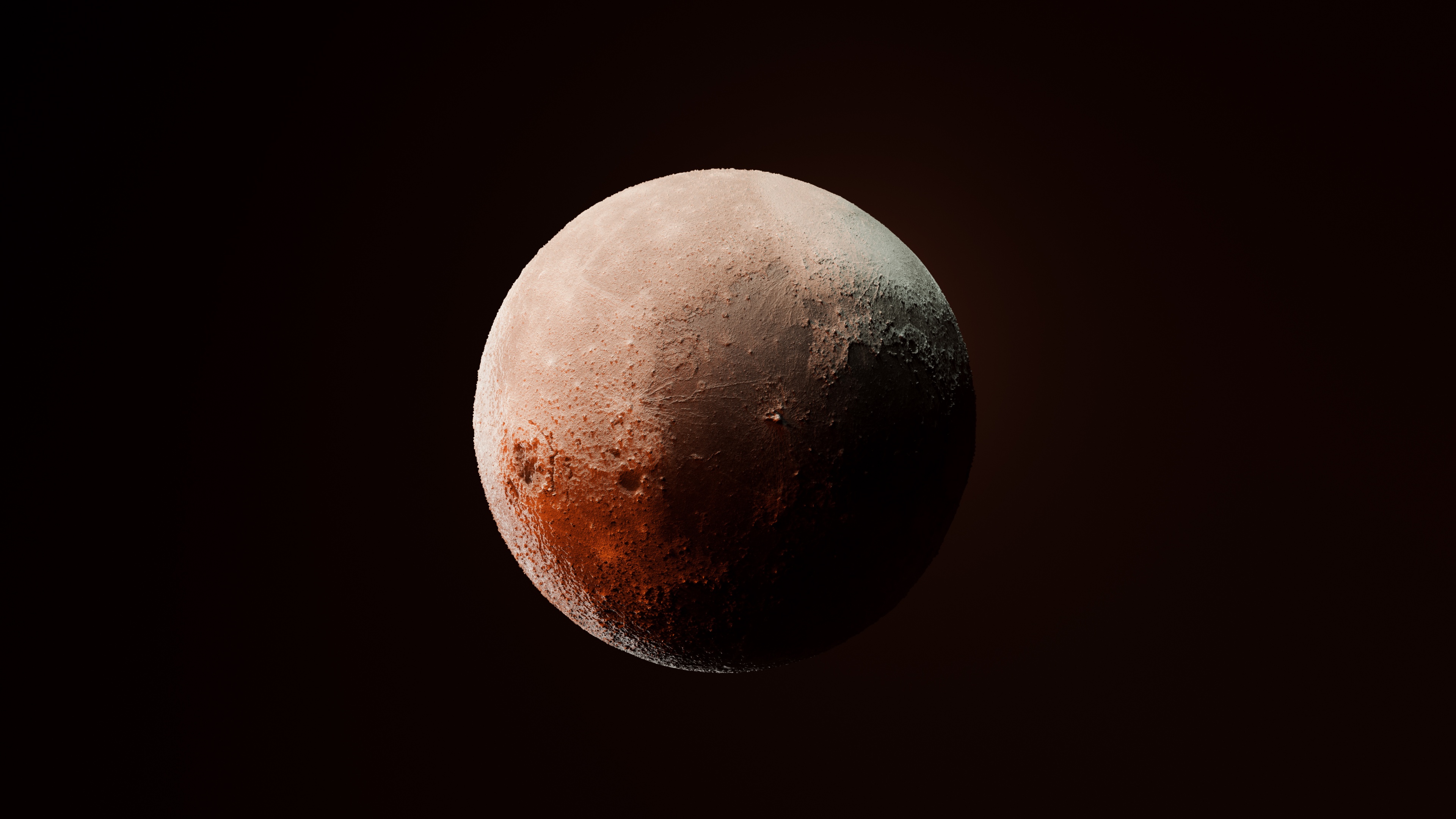 Moon 3D Render Wallpaper