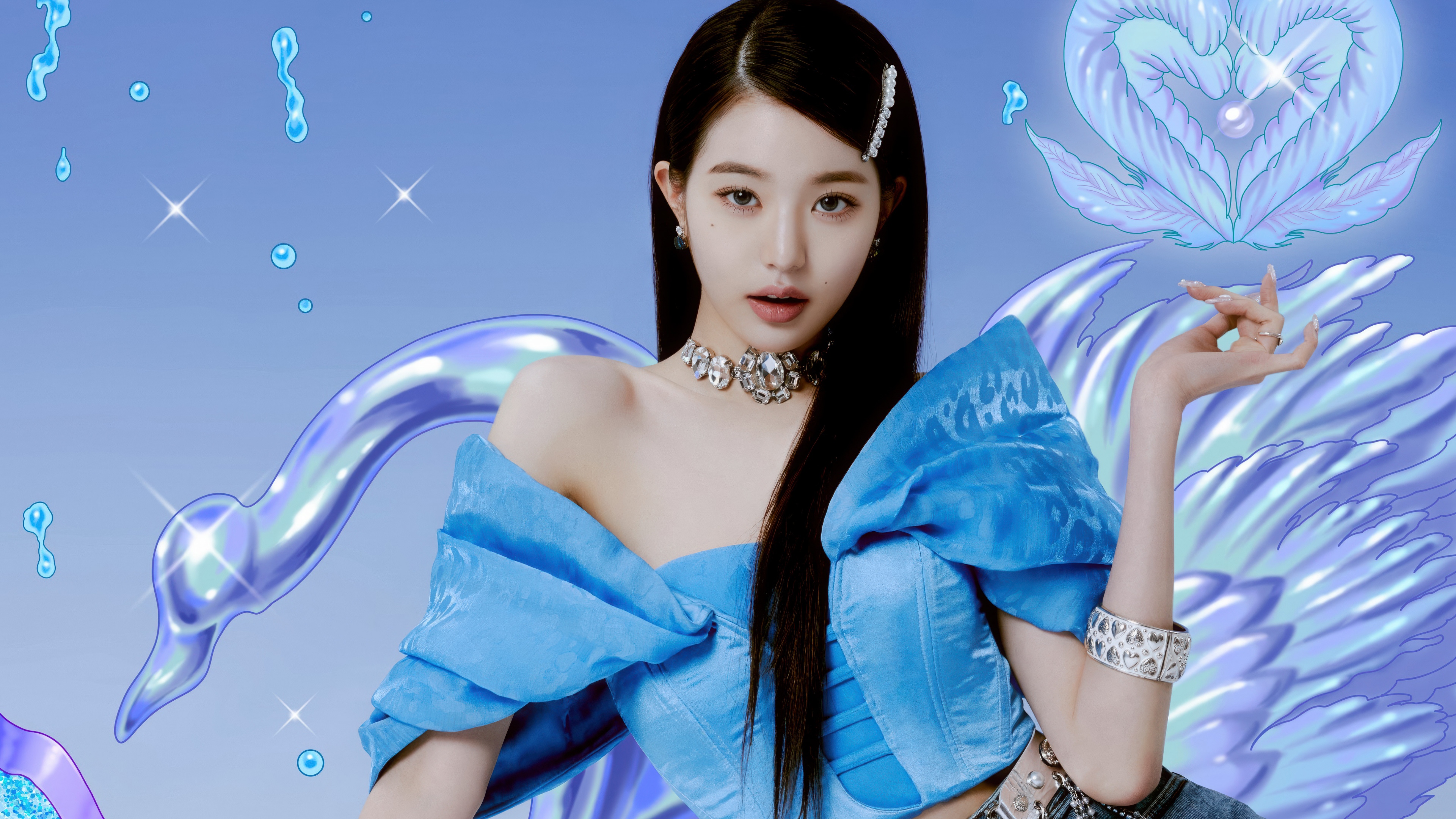 Jang Wonyoung - Love Dive 5K Wallpaper