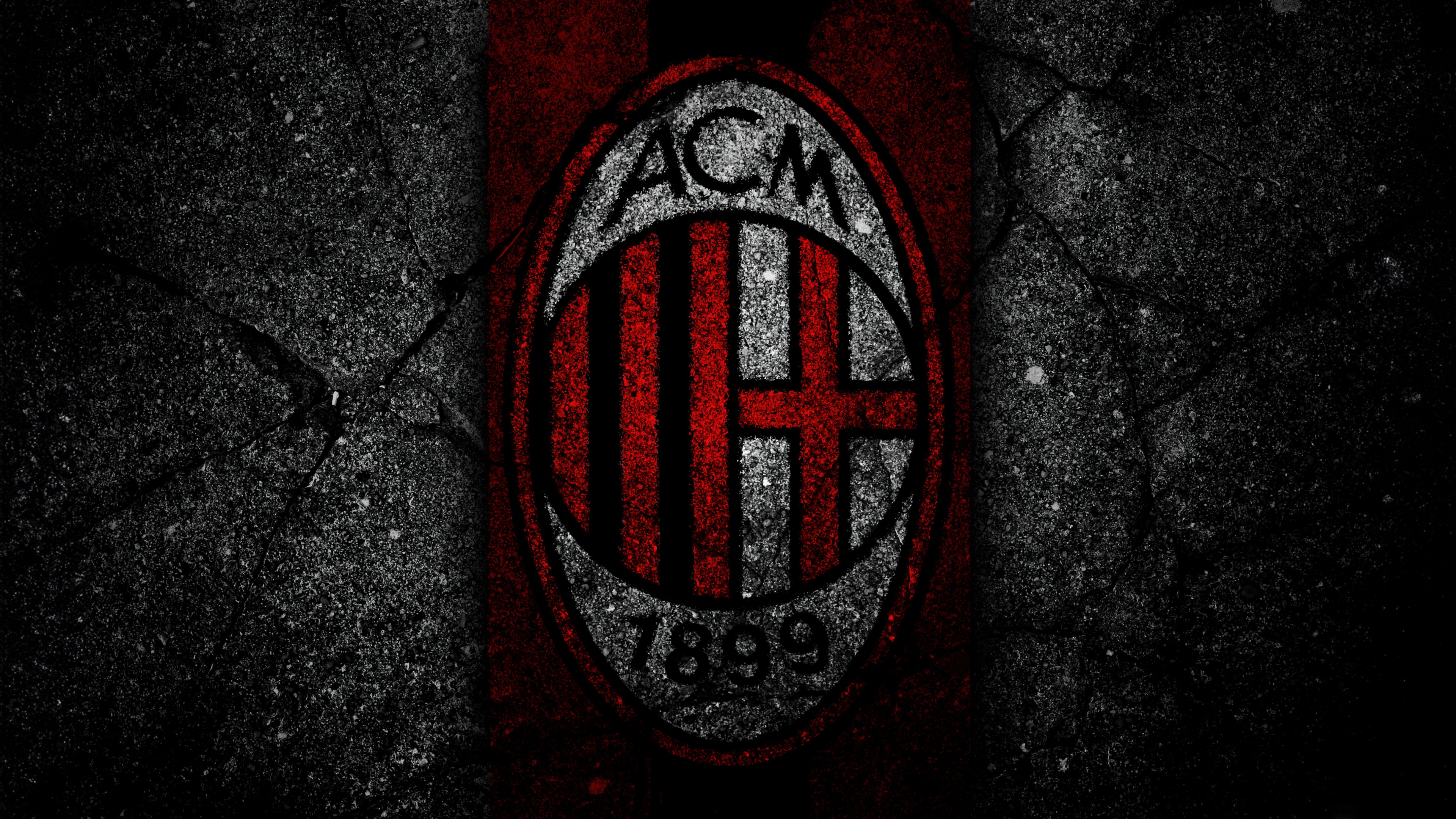 AC Milan Dark background Wallpaper