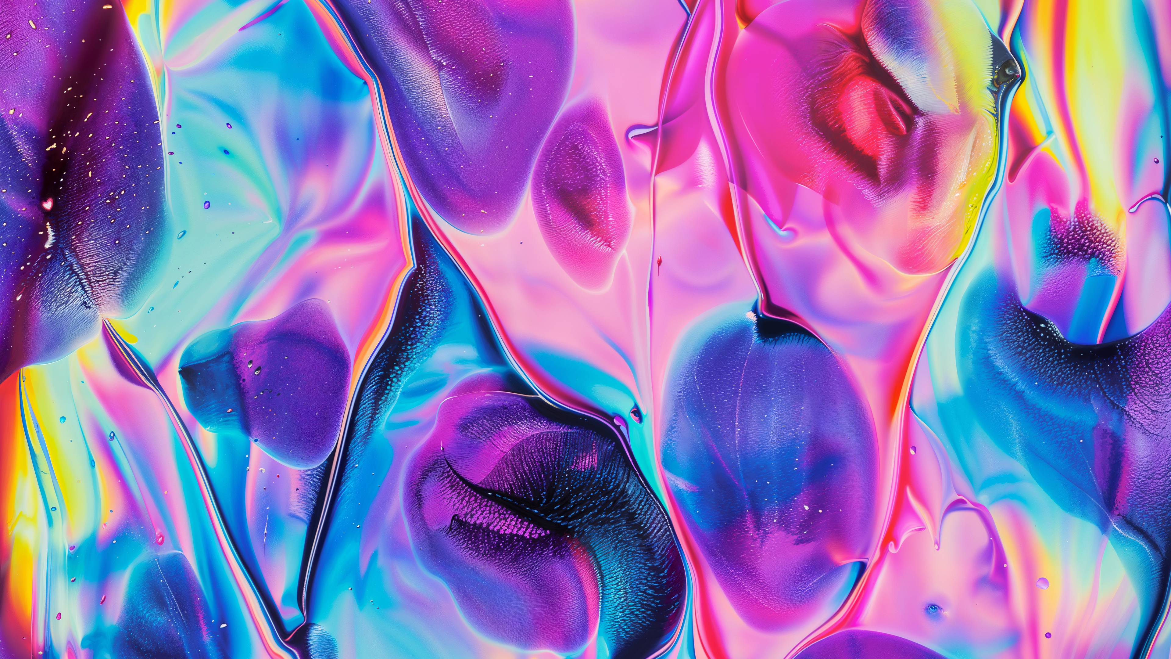 Holographic Liquid art Wallpaper