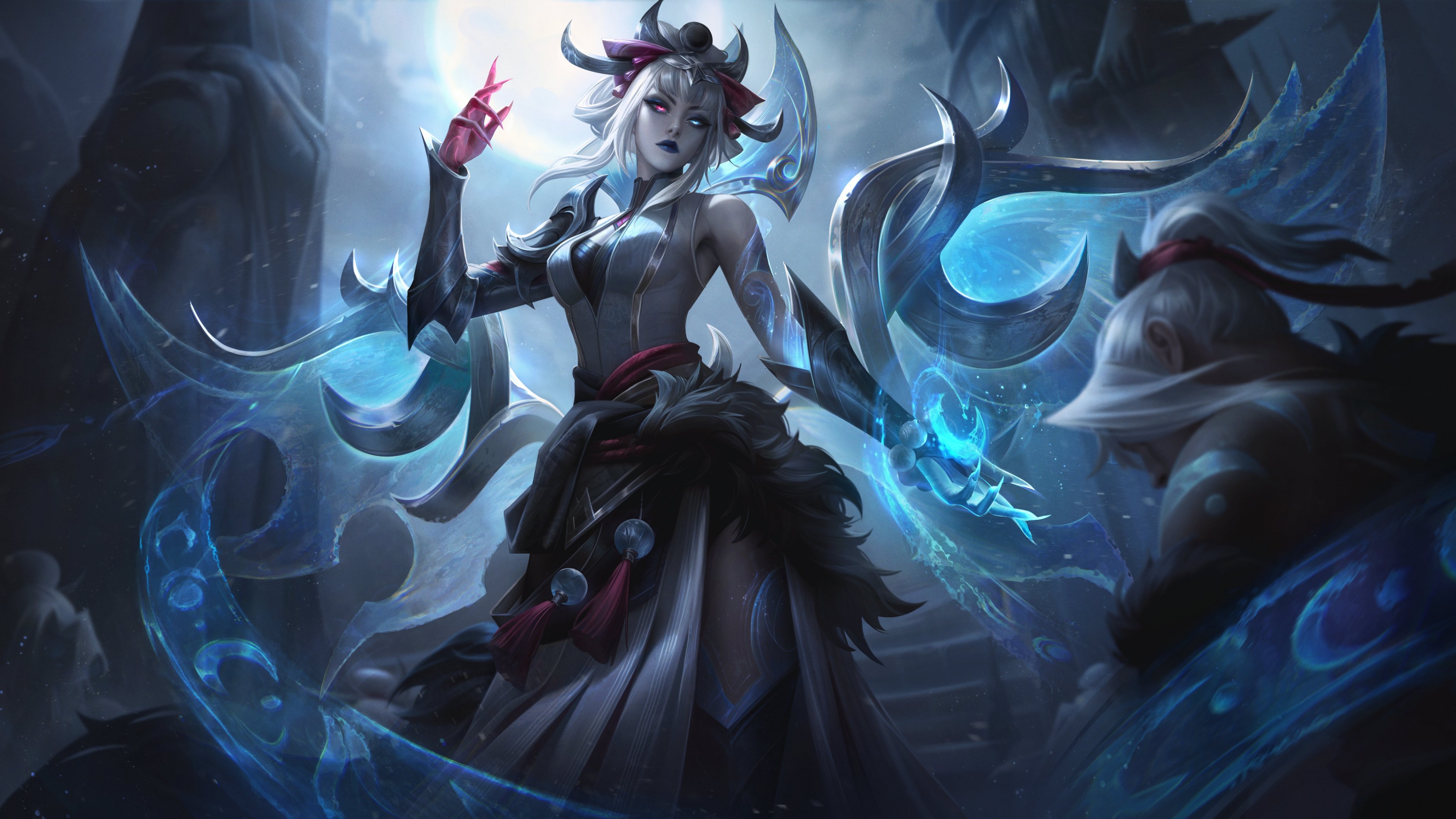 Snow Moon Morgana League of Legends Wallpaper
