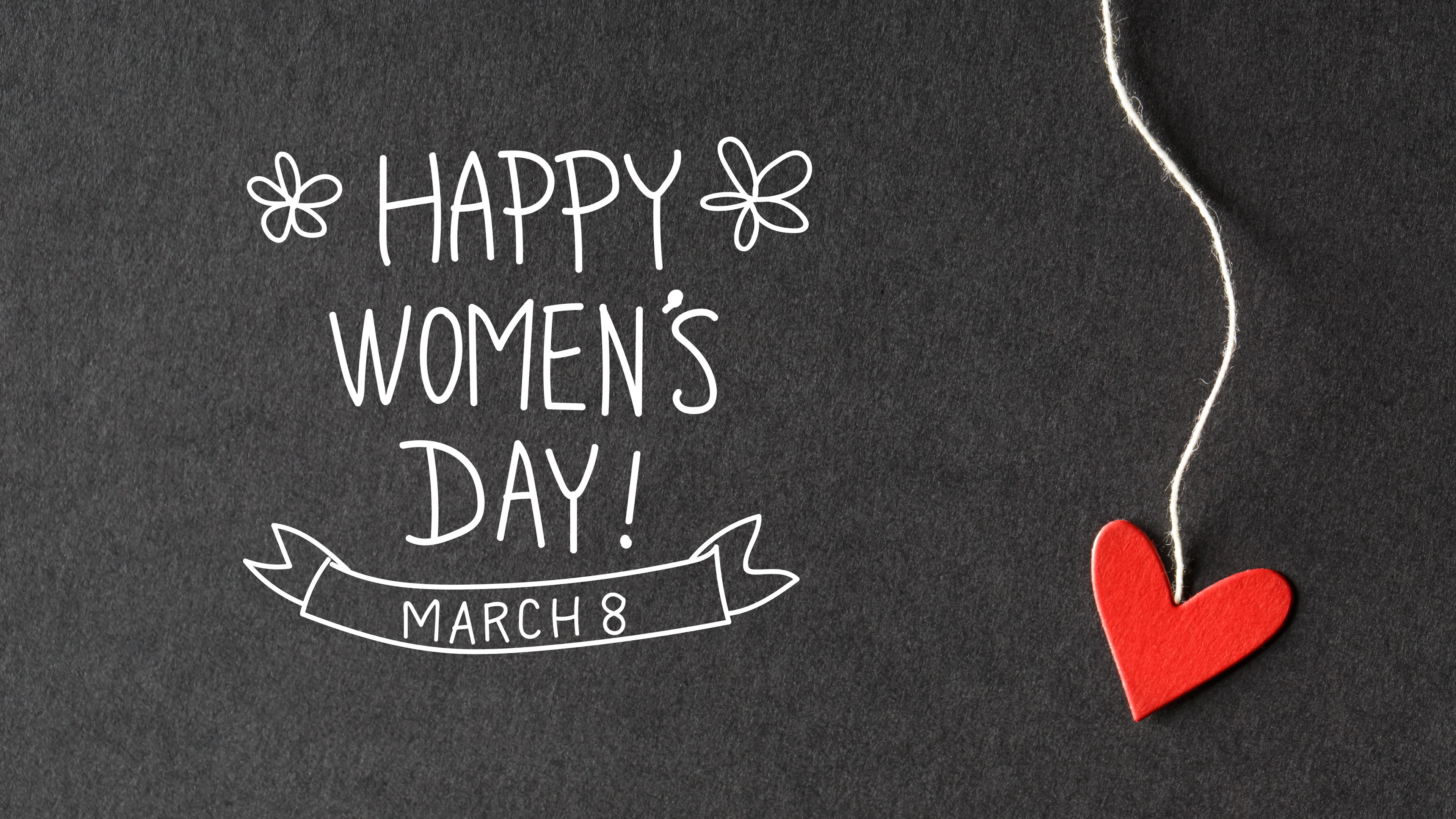 Women's Day Red heart Wallpaper