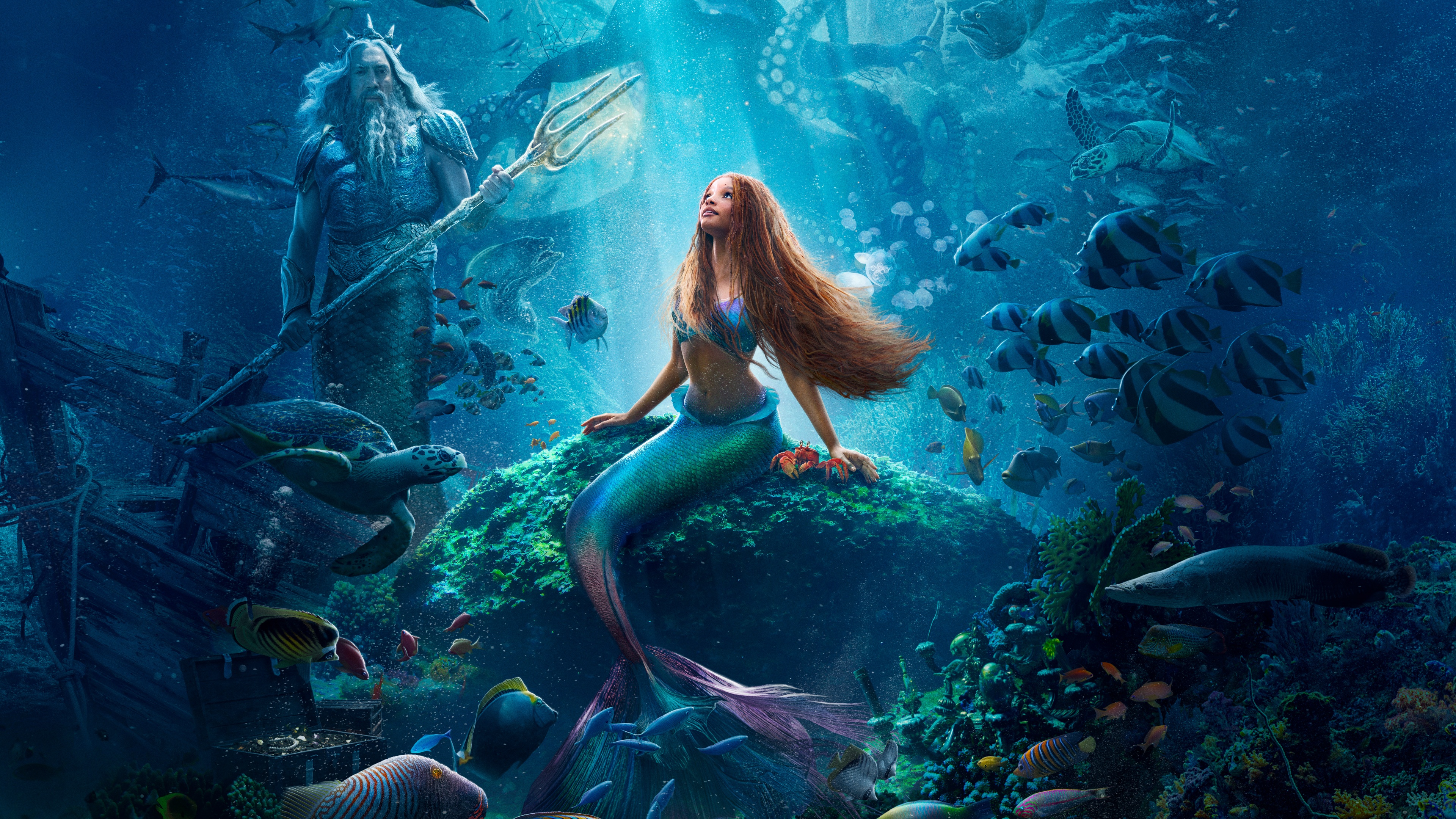 The Little Mermaid Halle Bailey as Ariel Wallpaper